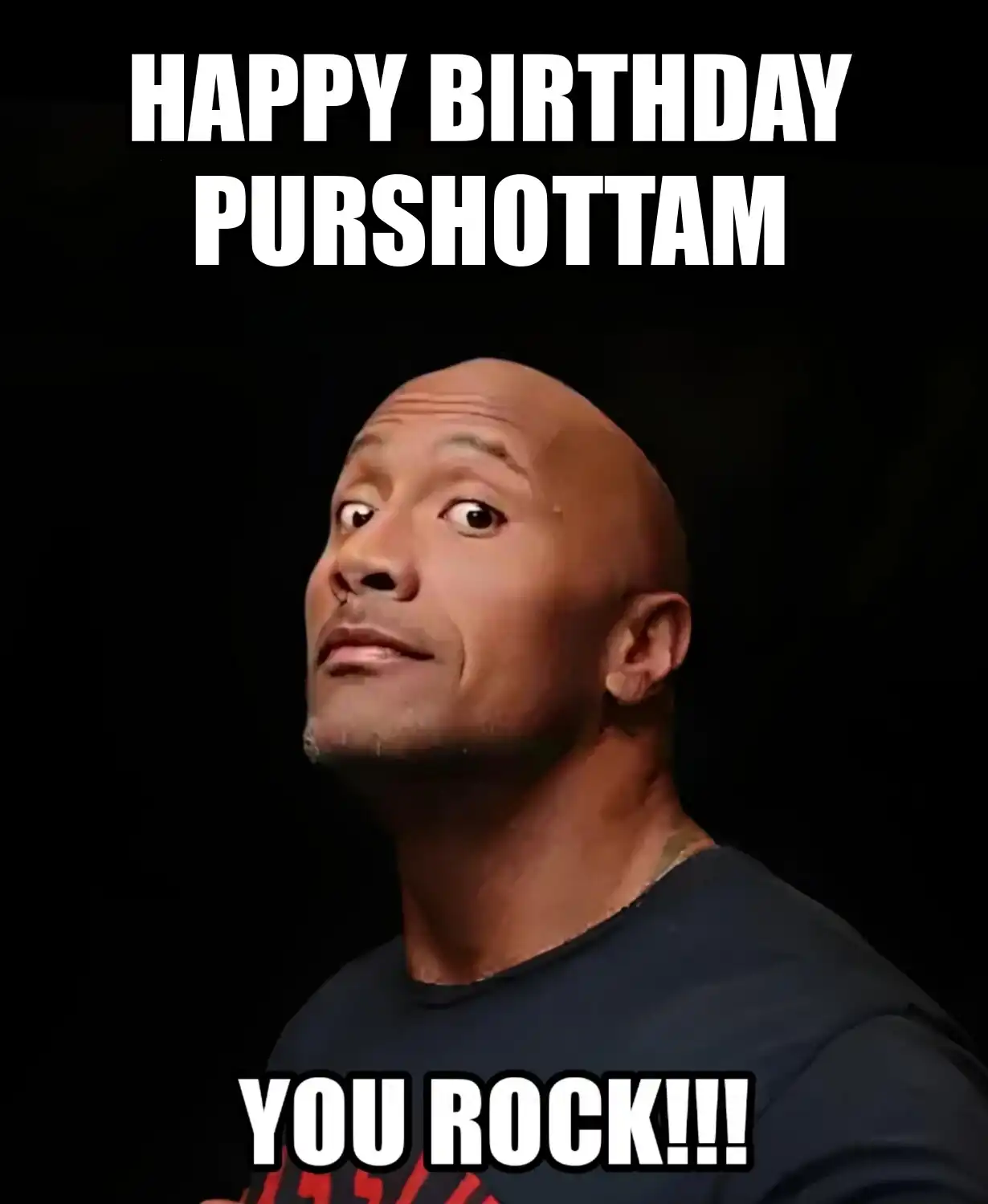 Happy Birthday Purshottam You Rock Meme