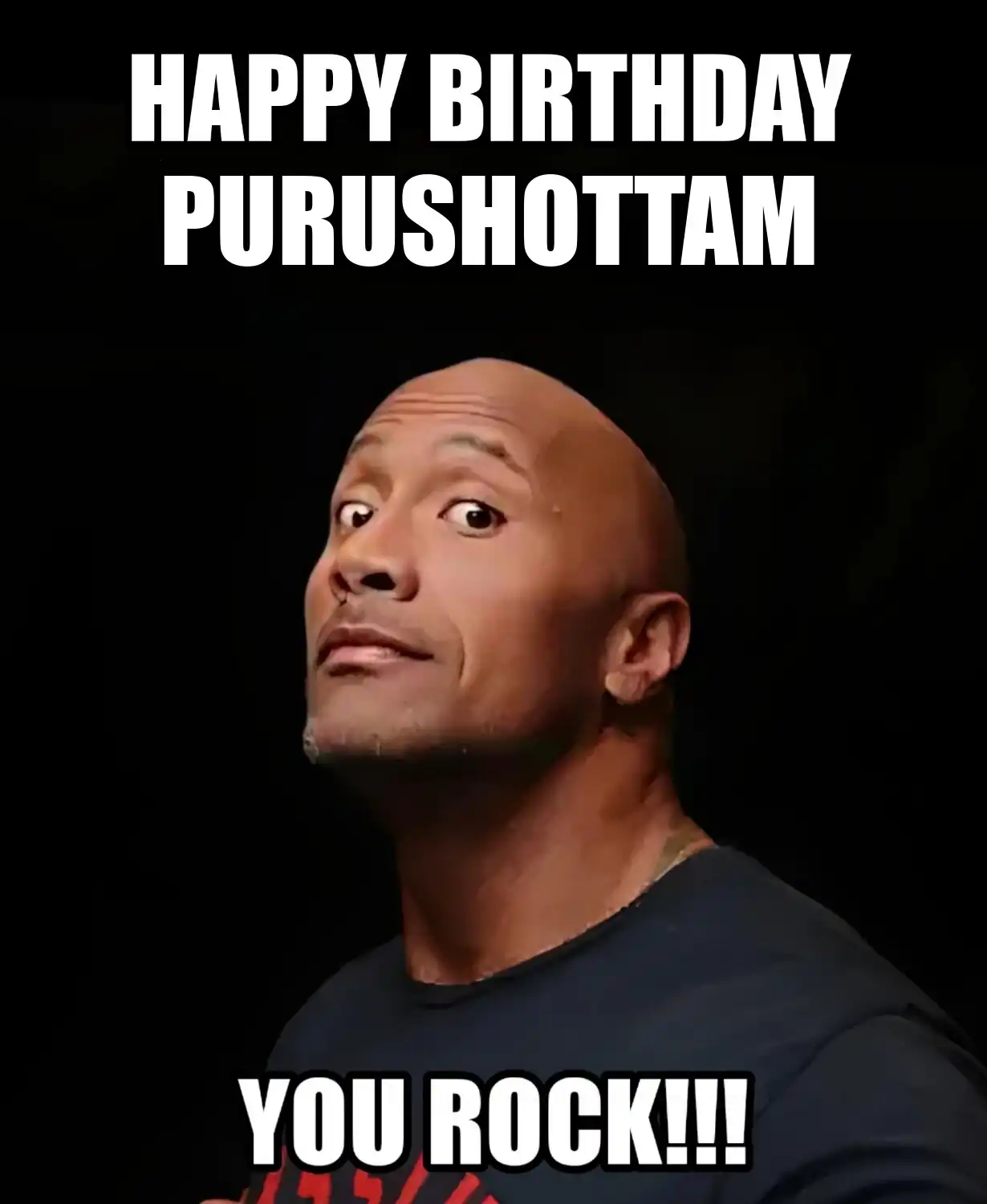 Happy Birthday Purushottam You Rock Meme