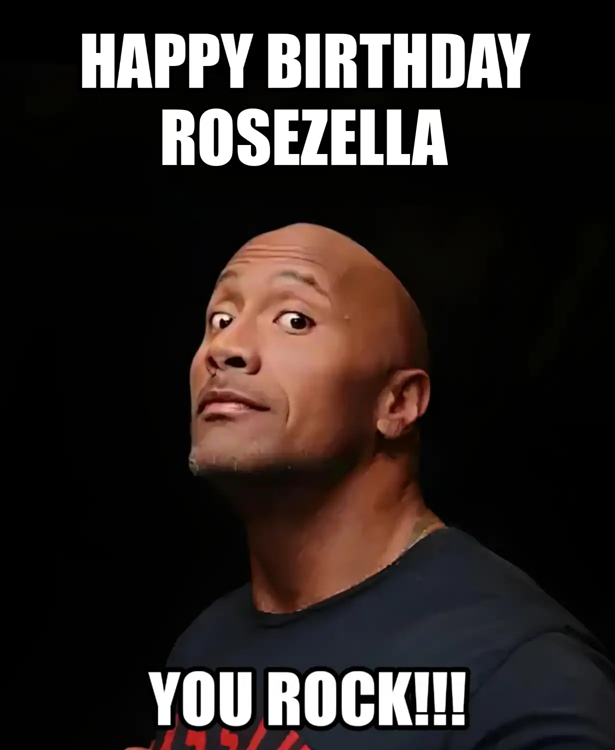 Happy Birthday Rosezella You Rock Meme