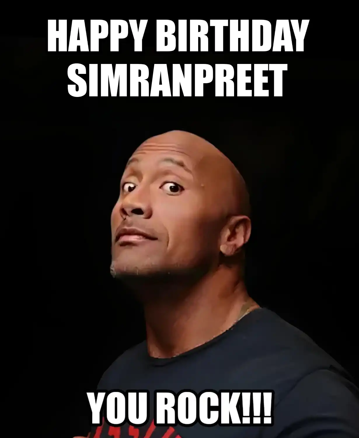 Happy Birthday Simranpreet You Rock Meme