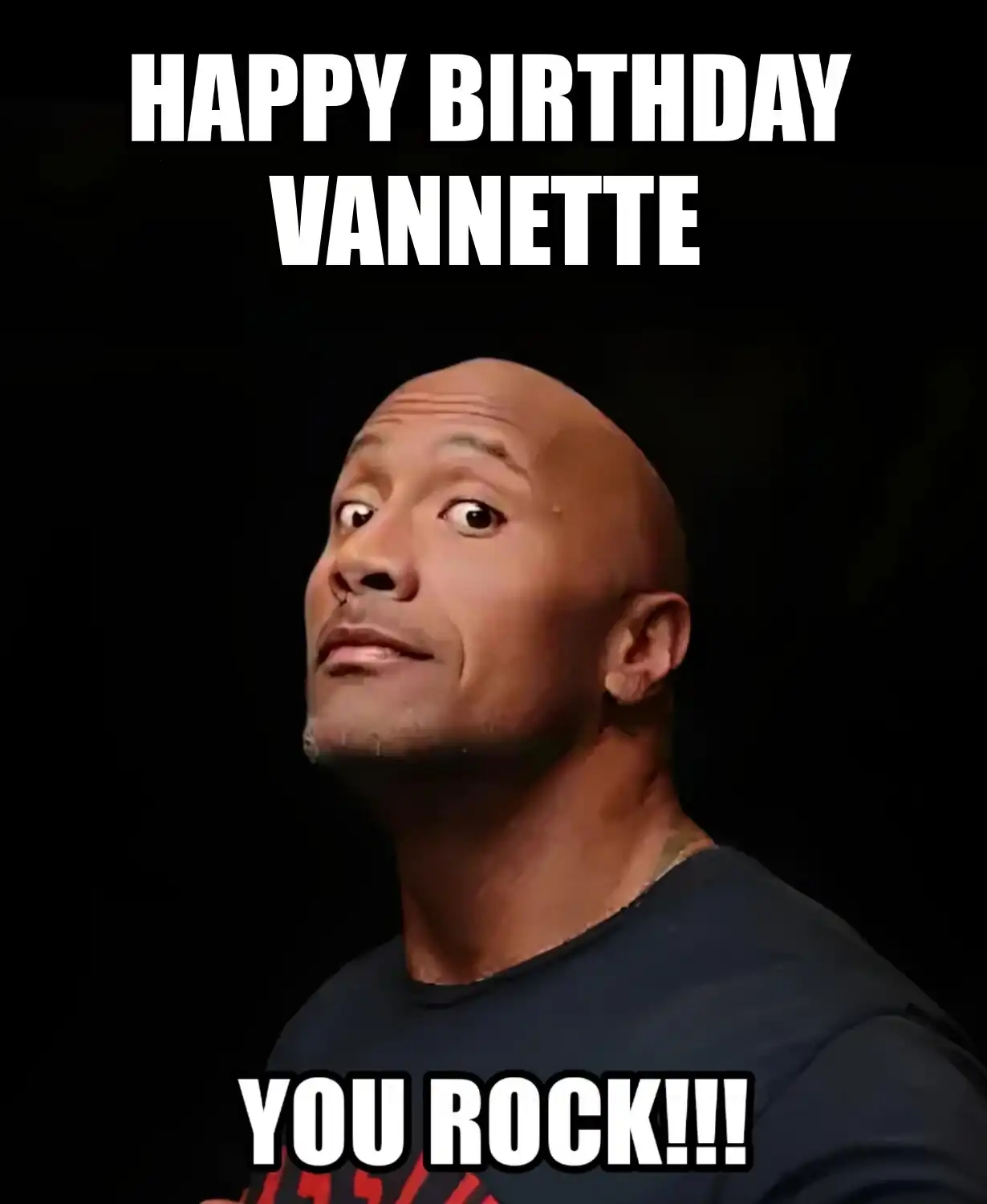 Happy Birthday Vannette You Rock Meme